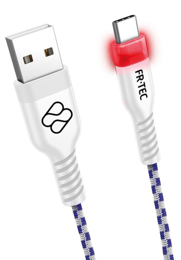 FR-TEC Blade Gaming USB-A naar USB-C kabel, 3 meter, wit
