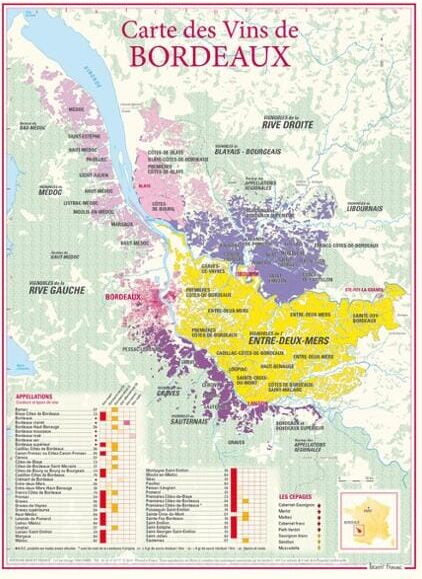 Carte des vins de Bordeaux   Benoit France