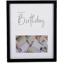 Bilderrahmen Birthday 21,5 x 26,5 cm Holz Schwarz