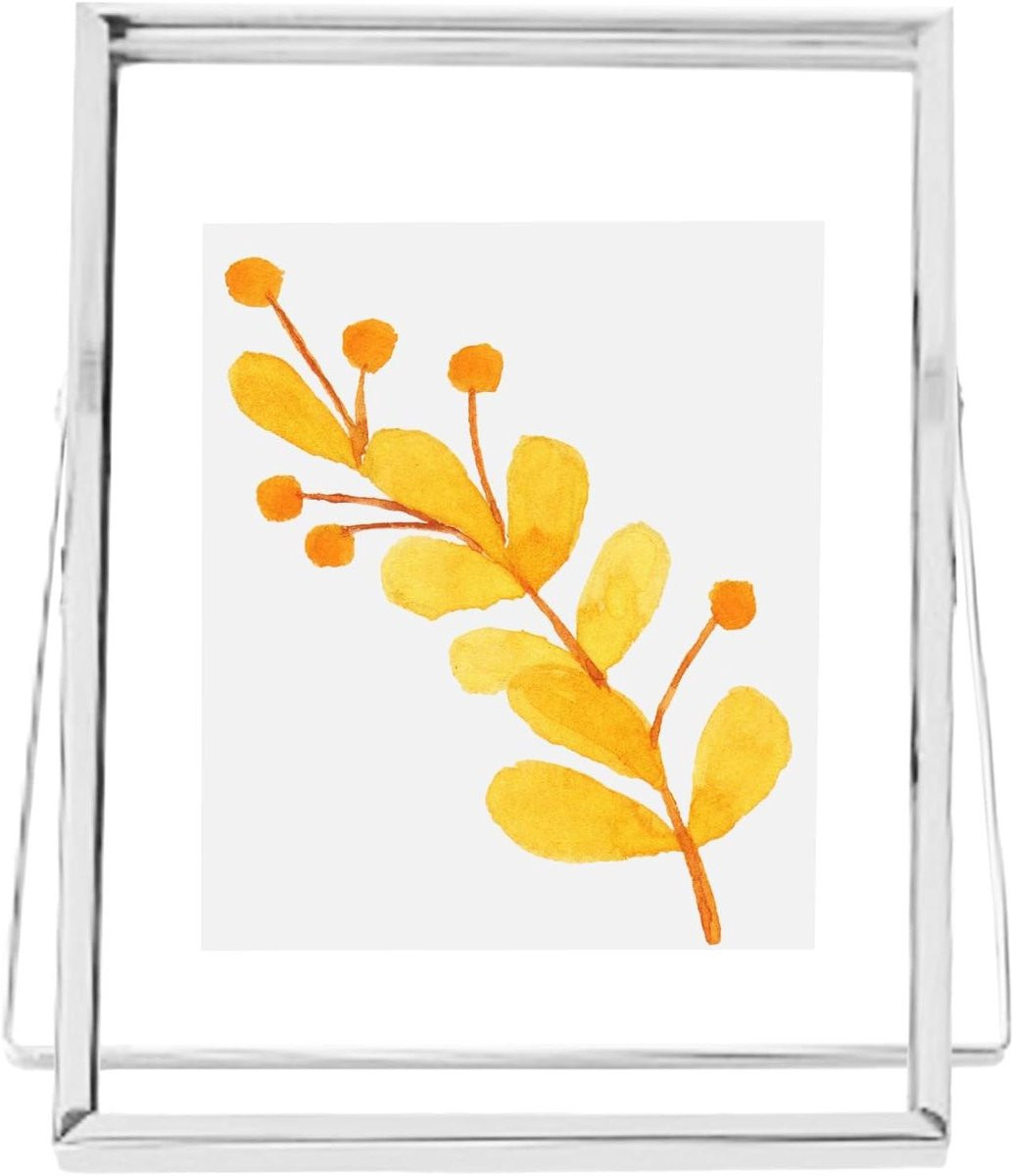 Zilveren zwevende fotolijst voor decoratieve presentatie - 20 cm