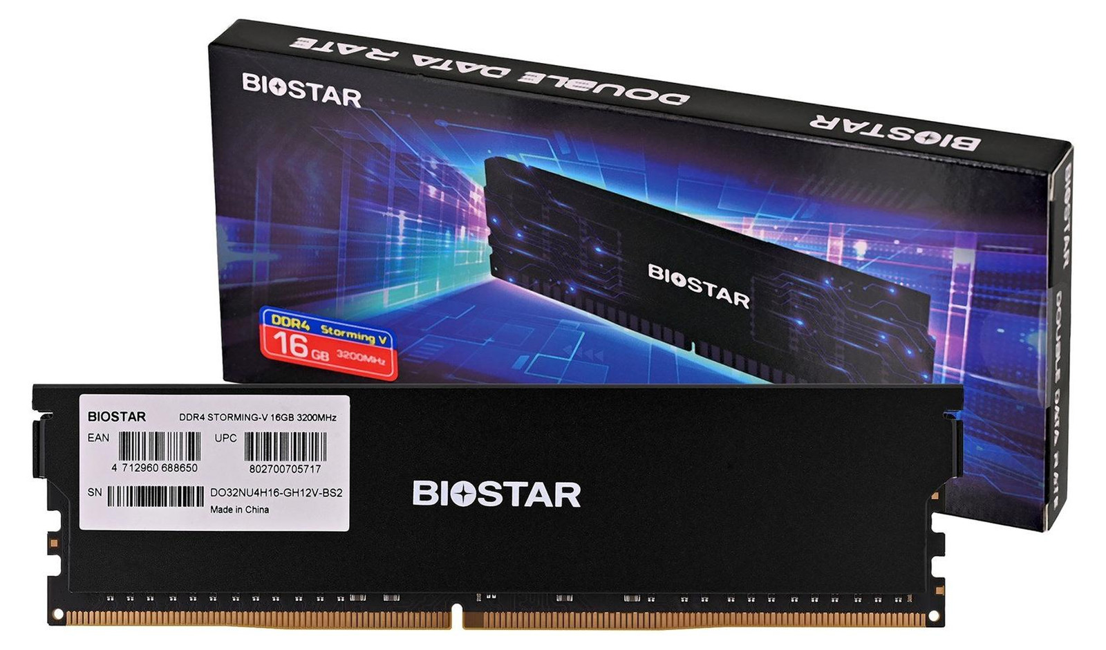 Biostar 16GB DDR4 geheugen 3200MHz met heatsink