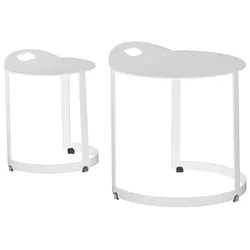 Zebra Zwo Beistelltisch-Set  weiß