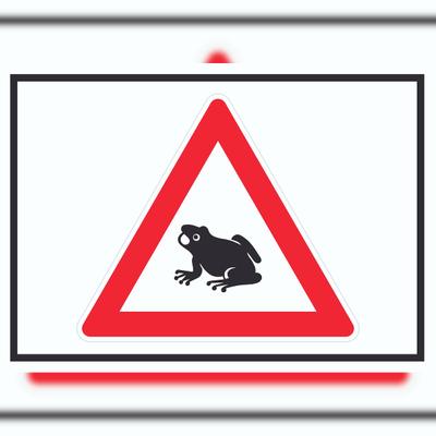 HB-Druck Vorsicht Krötenwanderung Symbol Schild A0 (841x1189mm)