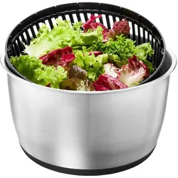 GEFU 28175, Salatschleuder, Schwarz, Silber
