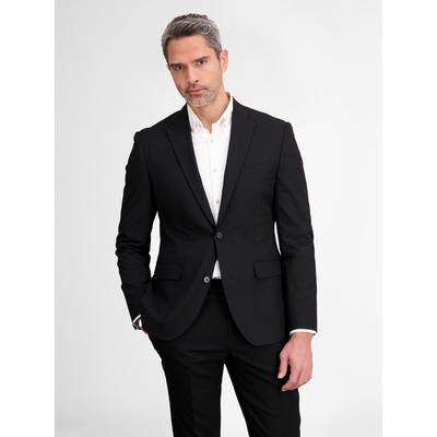 Baukastensakko LERROS "Herren Anzug-Sakko mit Stretchanteil, bequeme Passform", Herren, Gr. 50, schwarz, 49% Viskose, 29% Polyester, 20% Wolle, 2% Elasthan, Sakkos, Baukasten-Sakko / Tech-Wool Stretch / Klassisches 2-Knopf Design