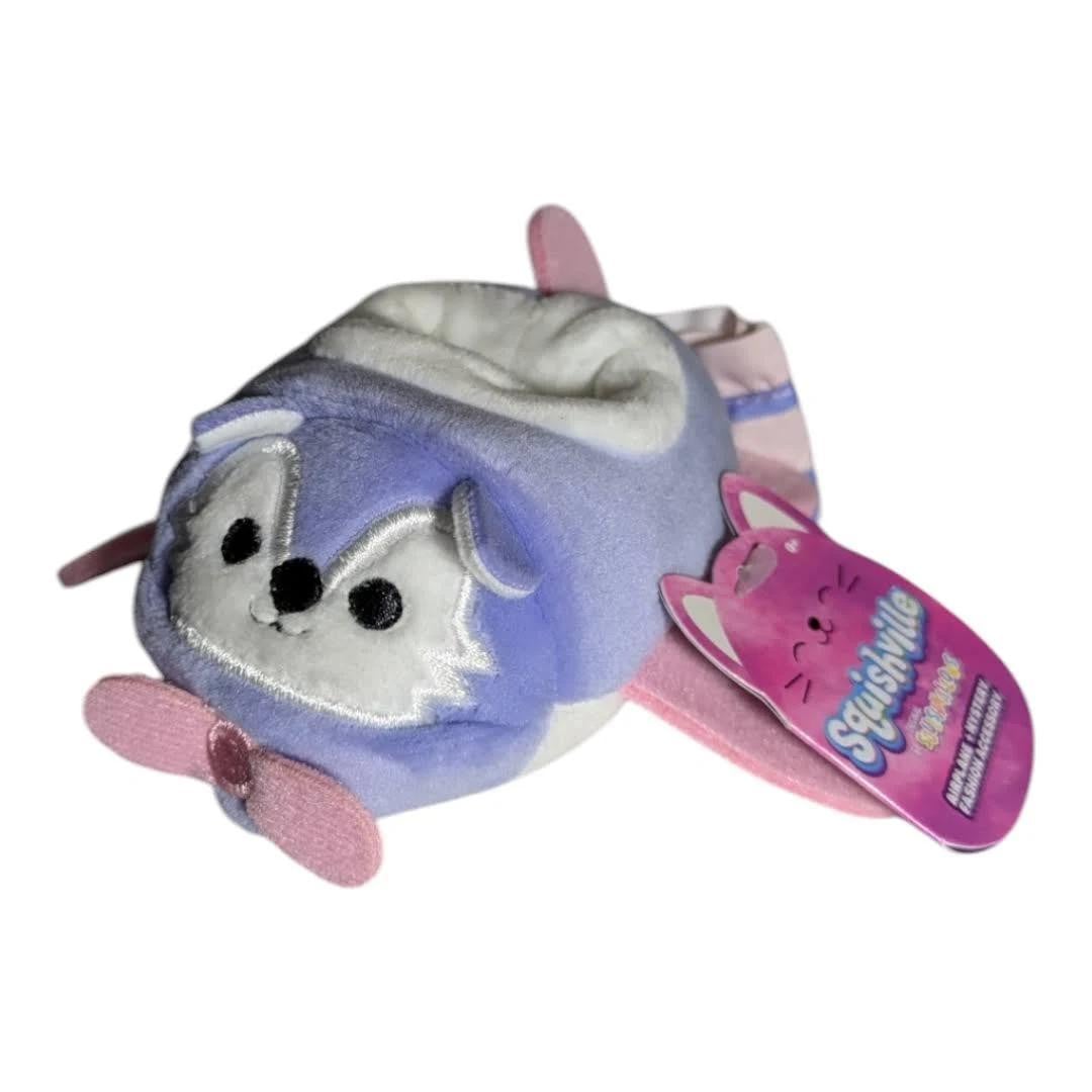 Jazwares Squishmallows Squishville Mini-knuffel Vliegtuig-Vos Lila, 10 cm