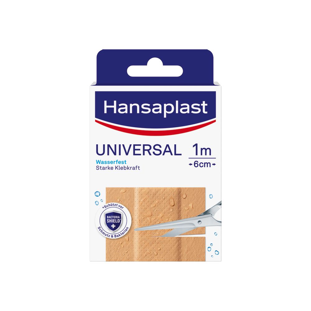 Hansaplast Universal Pflaster wasserfest 6 cmx1 m 1 St