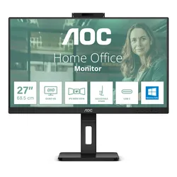 AOC Q27P3QW 27 Zoll - Office Monitor QHD, IPS, 100 Hz, Höhenverstellung, Pivot, Webcam, USB