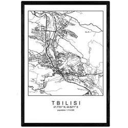 POSTER Tbilisi Nordischen Stil A4 Rahmenlos