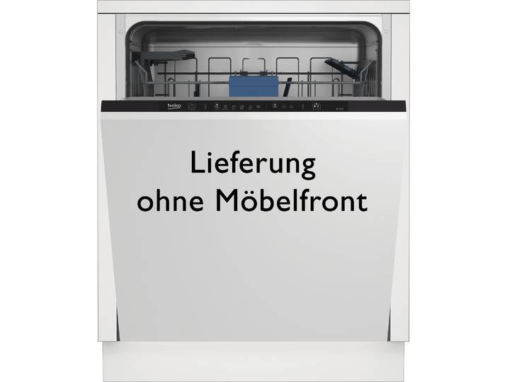 BEKO vollintegrierbarer Geschirrspüler BDIN16430 , Energieeffizienz: D, silber (weiß, neutral), B:59,8cm H:81,8cm T:55cm, Geschirrspüler, Quick&Clean – Kraftvolle Reinigung für sauberes Geschirr in 90 Minuten, vollintegrierbarer Geschirrspüler