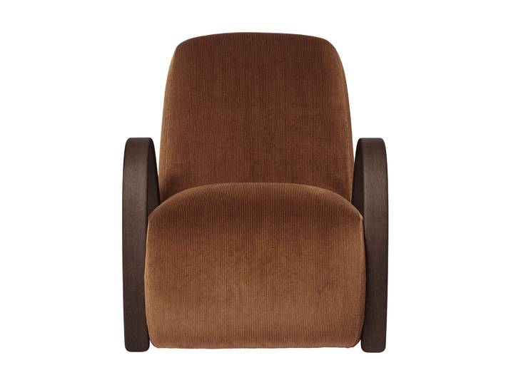 Ferm Living Buur lounge chair devoré velvet Rust