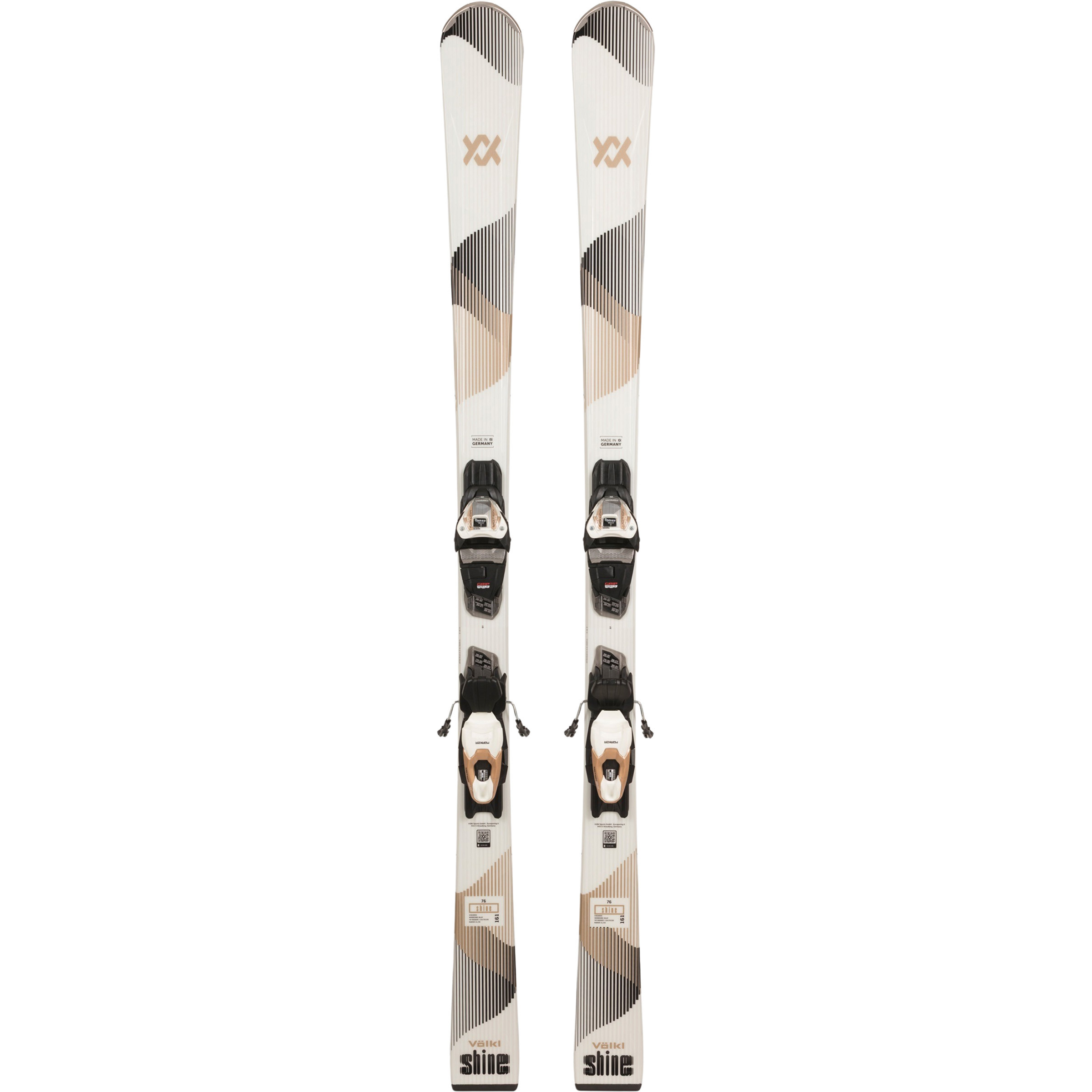 Völkl Shine 76 + Vmot 10 Alpinski 26/27 Damen Alpinski Größe 161 cm Skifahren