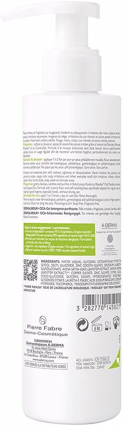 A-Derma DERMALIBOUR+ gel cica-nettoyant 200 ml