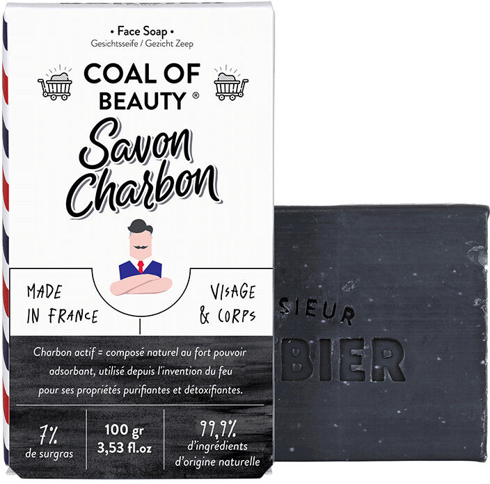 Monsieur Barbier Coal of Beauty Savon Purifiant Naturel Soins pour le visage