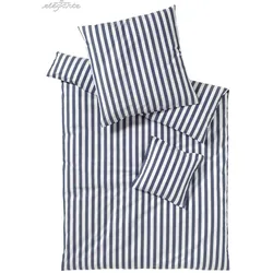 Elegante Perkal Bettwäsche »Lido« Marine 7022-02 Kissen 80x80 cm