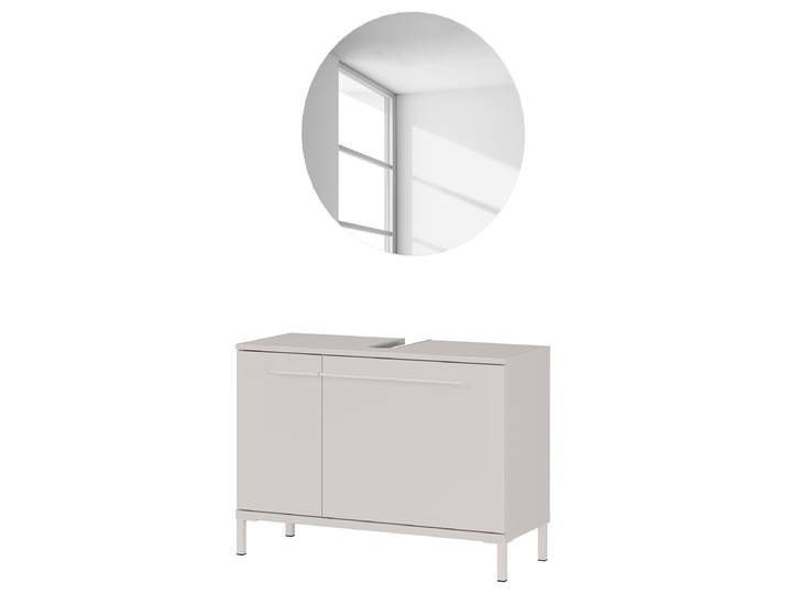 Ensemble Laurino avec miroir 80 x 200 x 34cm Marron/Cachemire