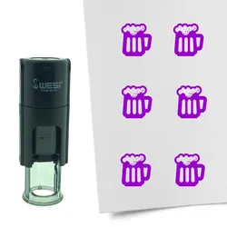 CombiCraft Selbstfärbender Stempel 'Bier' in der Farbe Lila, Ø10mm