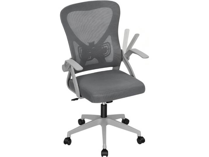 Chaise de bureau ergonomique - WOLTU - Tissu maille - Gris - Soutien lombaire - Dossier inclinable