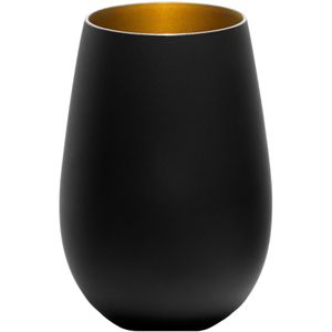 Stölzle-Lausitz Trinkgläser Elements, 465ml, Schwarz/Gold, 6 Stück