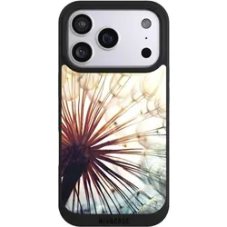 Nivocase Handyhülle für Apple iPhone 17 Pro Hülle NIVOpure Case Schwarz Blumen Fotografie Pusteblume (Apple iPhone 17 Pro), Smartphone Hülle, Schwarz