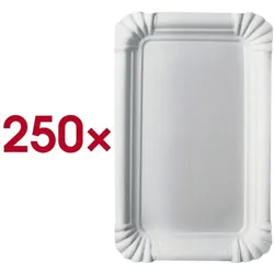 Papstar Einweg-Teller pure 10 x 16 cm 250 Stück weiß, 10x16 cm