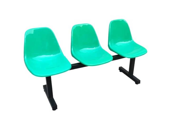 WAMJ AQDY 2/3-Sitzer-Wartestuhl aus Kunststoff, Einteilige Wartezimmerbank, Stadionsitze, Empfangsbank für Schule, Stadion, Innen- und Außenbereich(Green,150cm/59in)