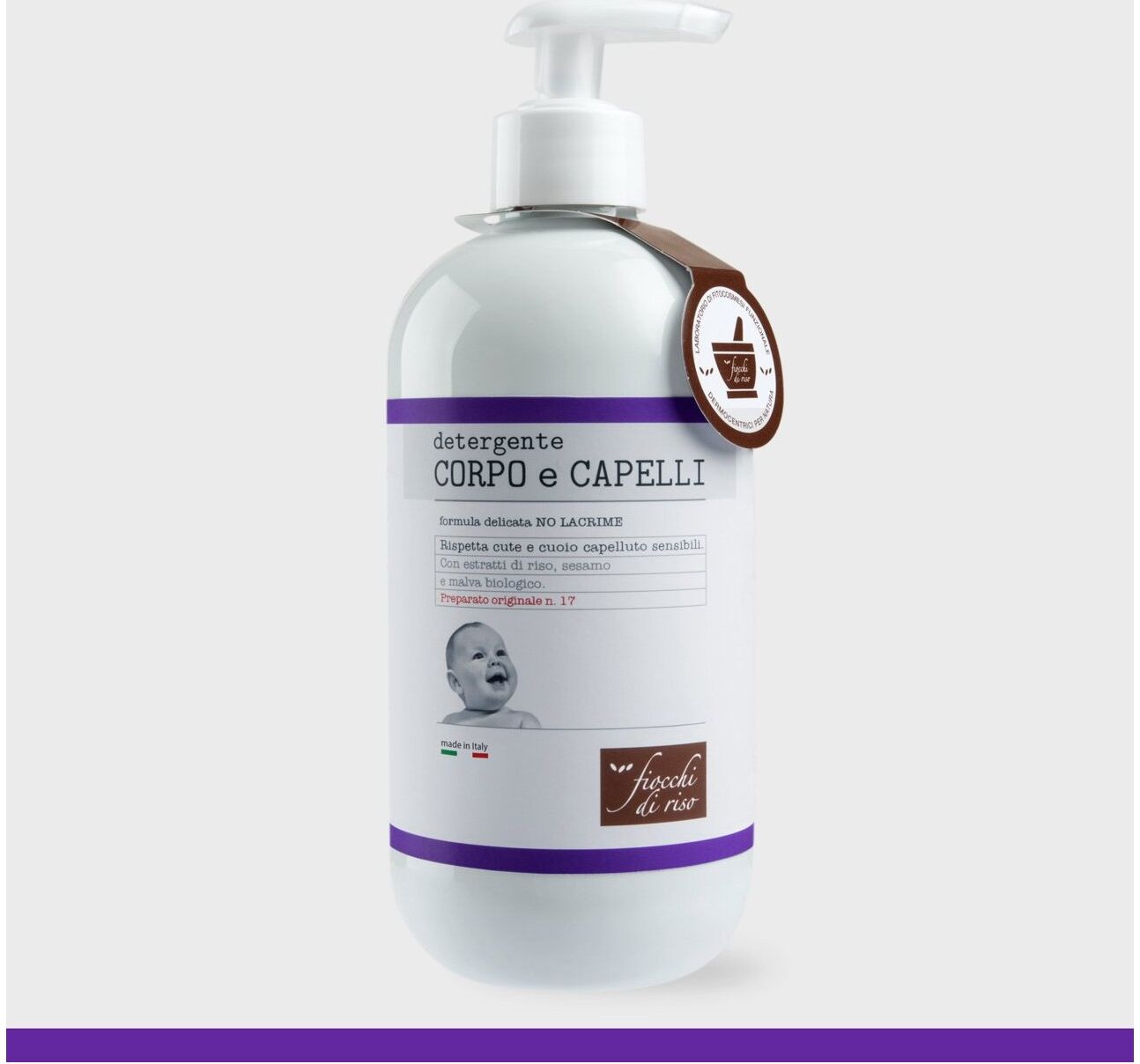 Detergente bimbi Fiocchi di Riso 00095235700000 corpo e capelli alla M