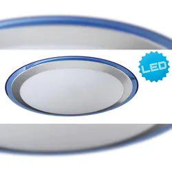 Näve LED Deckenleuchte "Lutos" d:33cm silber, blau