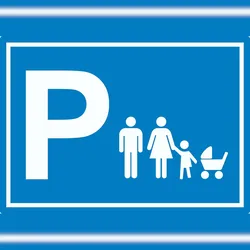 HB-Druck Eltern Kinderwagen Parkplatz Aufkleber waagerecht A1 (594x841mm)