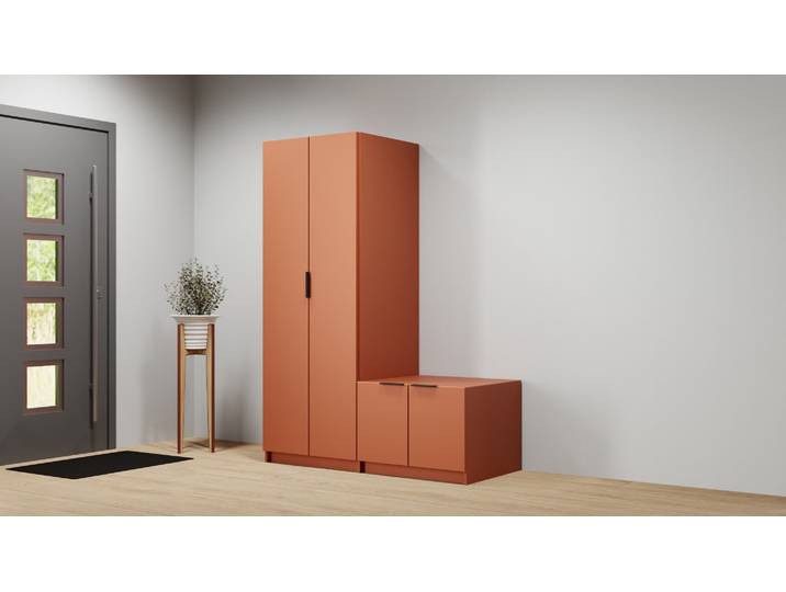 Garderobe planen in Terrakotta MDF Lackiert Kupfer­braun