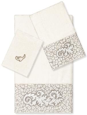 Authentic Hotel and Spa 100% Turkish Cotton April 3PC Embellished Towel Set