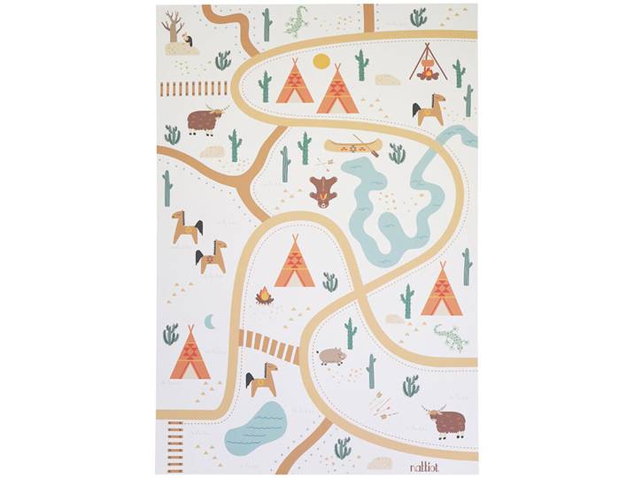 Kinderteppich Luuke Multi Vinyl 150 x 100 cm - Kinderteppich