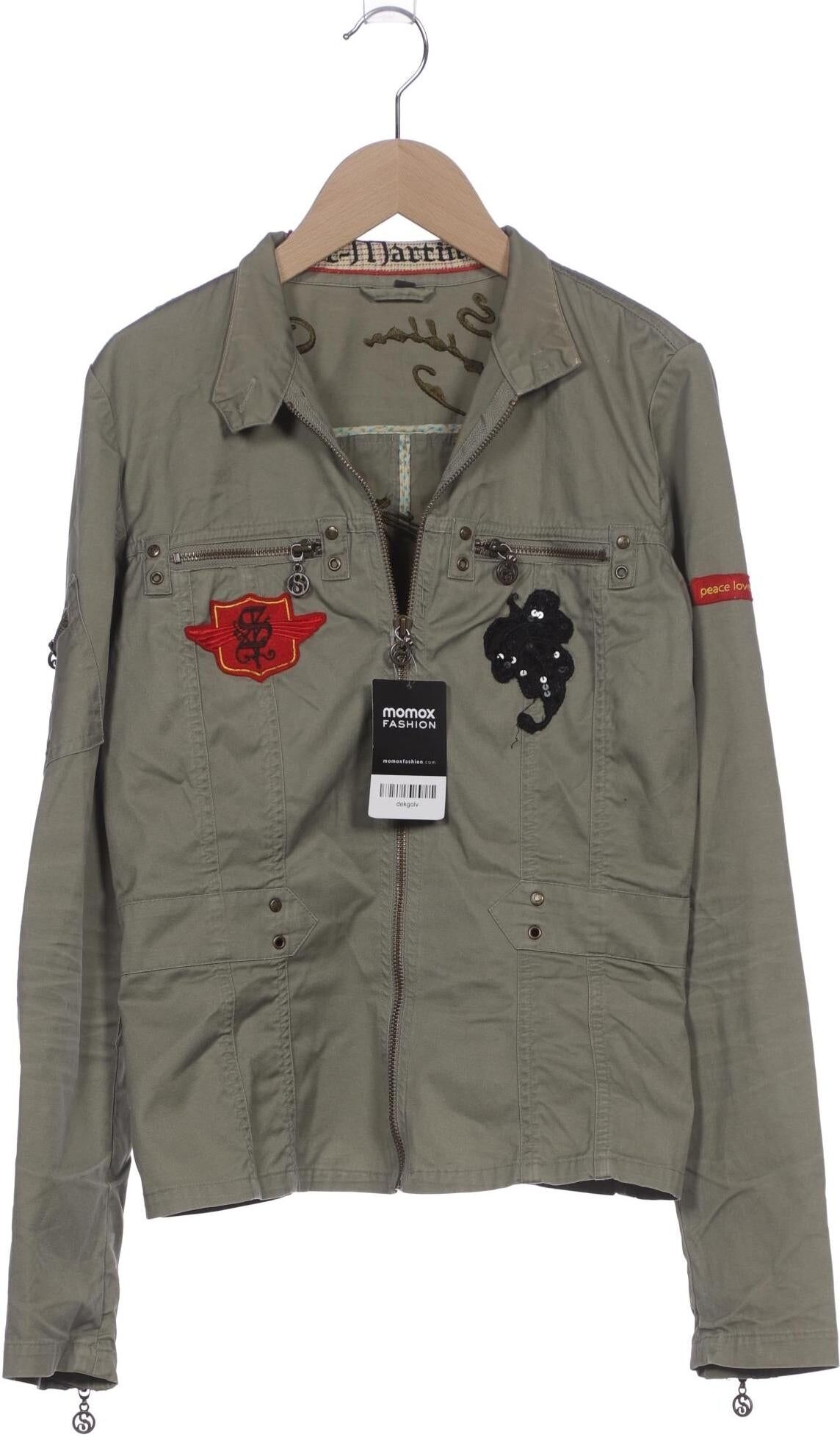 st martins Damen Jacke, Grün, Gr. S, Baumwolle - Second Hand
