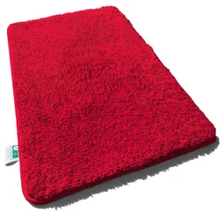 Casa Pura Badematten   Sky Uni   Berry Red