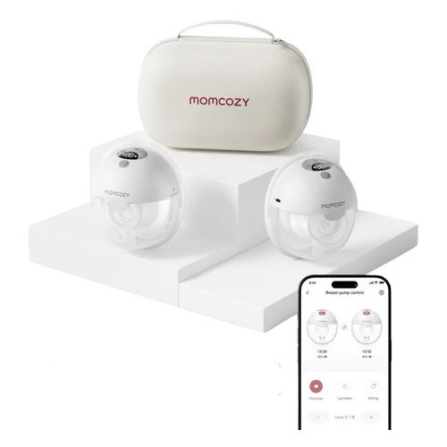 Momcozy M5 Smart Tragbare Milchpumpe (2er Pack) - Grau