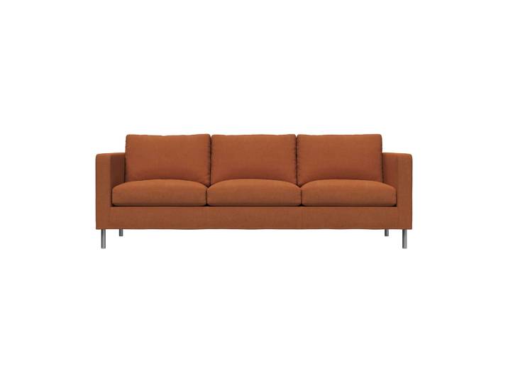 Fogia Alex 3 Sitz Sofa Stoff Hiro Rustred-aluminiumbein