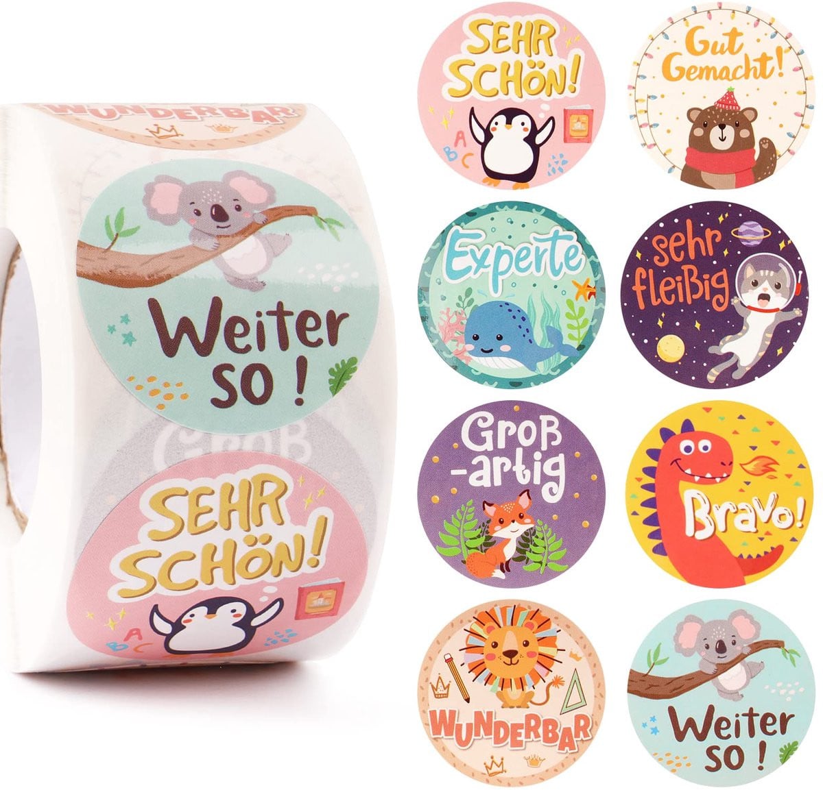 500 Duitse stickerlabels