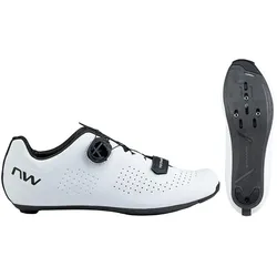 Northwave, Herren, Veloschuhe, Storm Carbon Rennrad Schuhe (42.5), Weiss, Schwarz