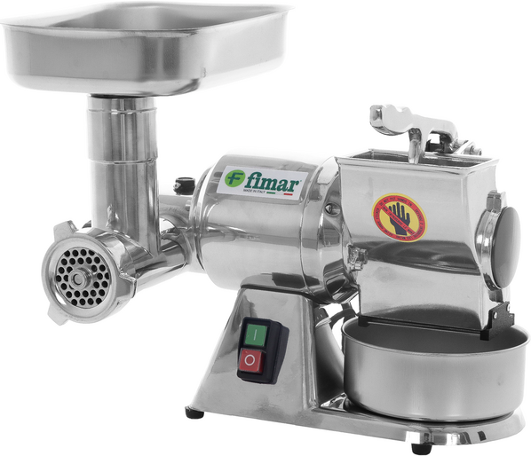 Fimar AB8D - Tritacarne elettrico - Grattugia integrata - 230 V - 1 HP - Gruppo di macinazione esterno