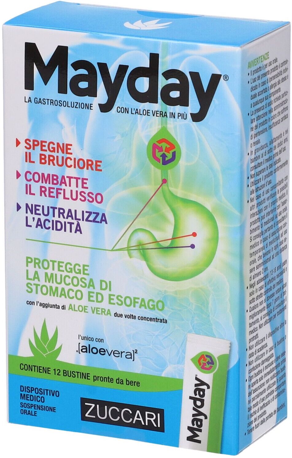 ZUCCARI Srl Zuccari Mayday Sospensione Orale, 12 Bustine da 10 ml