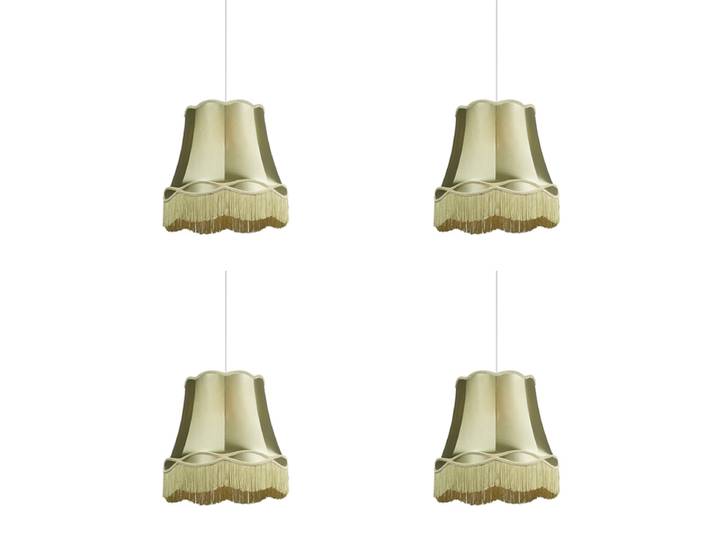 Ensemble de 4 lampes suspendues rétro vertes 45 cm - Granny