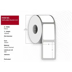 Capture, Etikettenrolle, Ship-label 76 x 102mm, Core (25 mm)