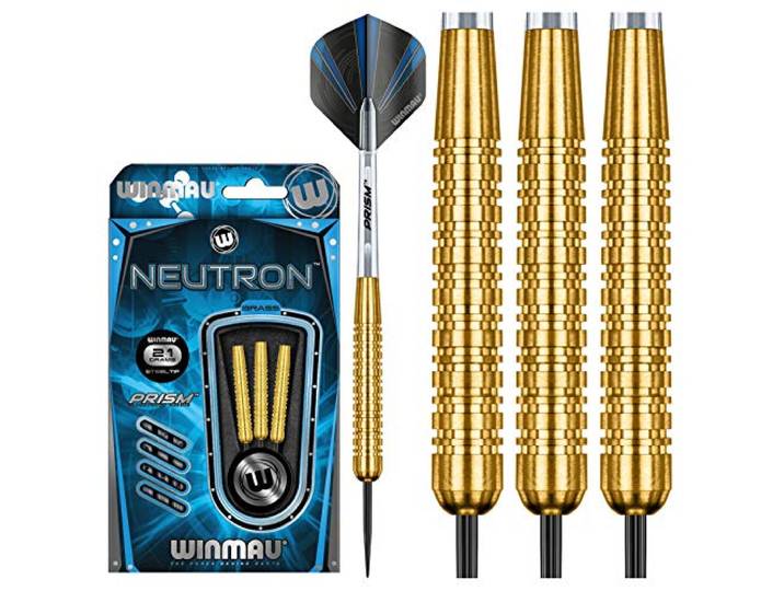 WINMAU Neutron 21g Messing Darts met Prisma Vluchten en Schachten (Stengels)