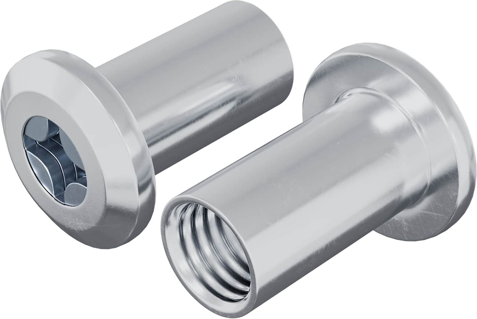 vidaXL Ecrou de verrouillage 2 pièces Nickel M6 x 15 mm Acier