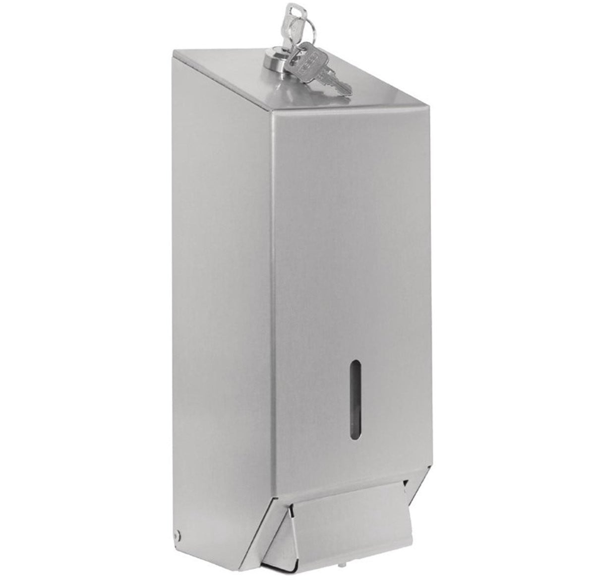 Jantex RVS Zeep- en Handdesinfectiemiddel Dispenser 1 Liter - Wandmontage, Eenvoudig bij te vullen en afsluitbaar GJ034
