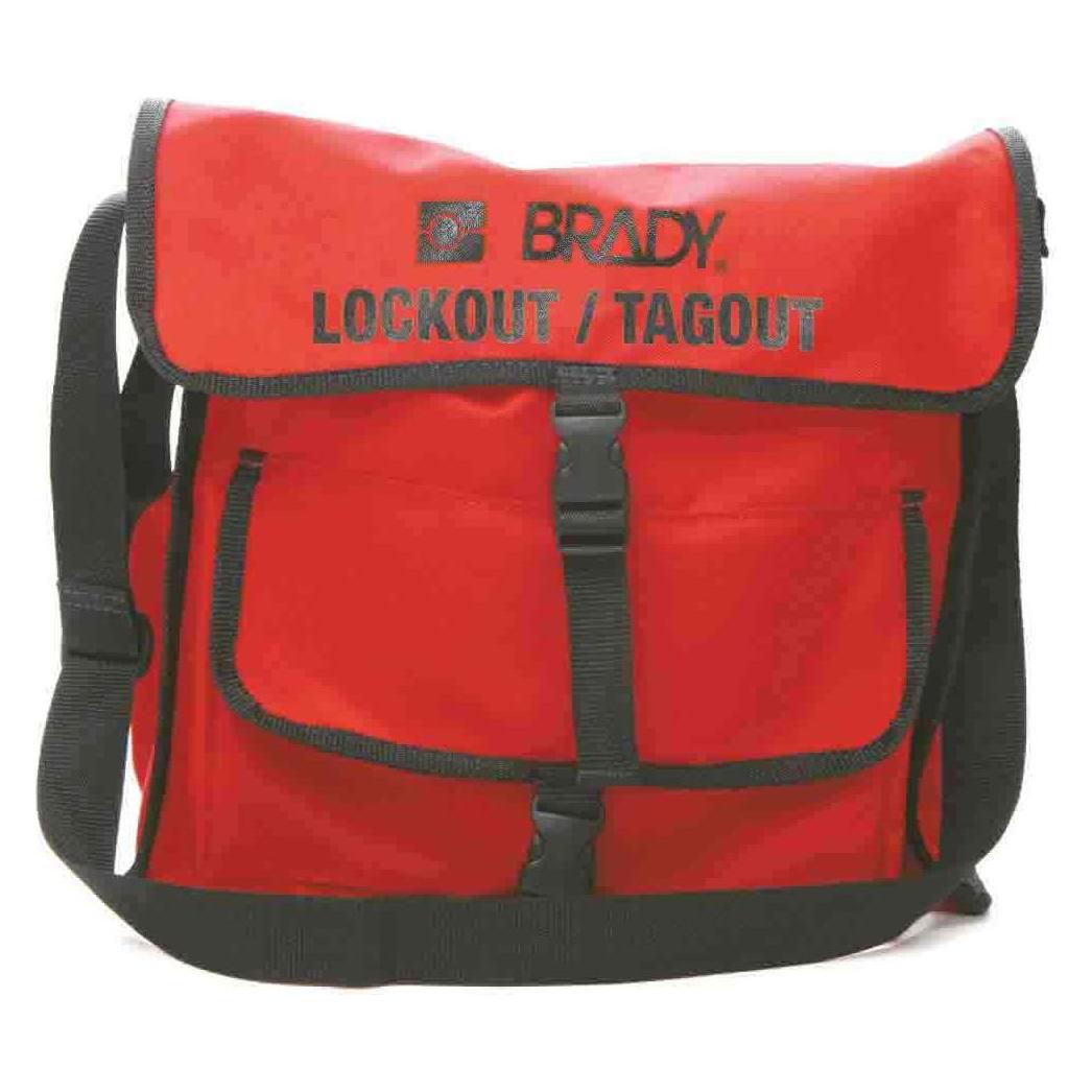 Brady Lockout- Rote Umhängetasche, Nylon, Rot, 350 x 380 x 100 mm (1 Stück) (806200)