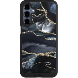 Nivocase Handyhülle für Samsung Galaxy A16 5G Hülle NIVOpure Case Schwarz Glitzer Look Marmor Trends (Samsung Galaxy A16 5G), Smartphone Hülle, Schwarz