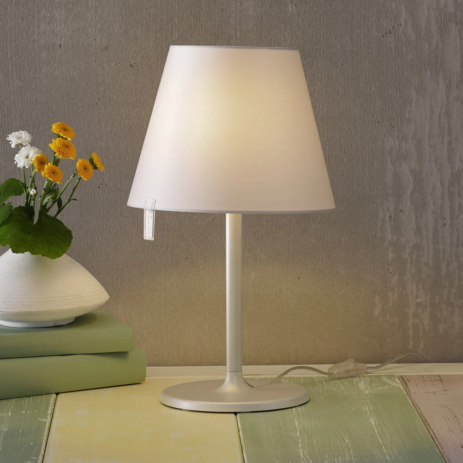 Artemide Melampo Notte T Tafellamp - Grijs - Stoffen Lampenkap