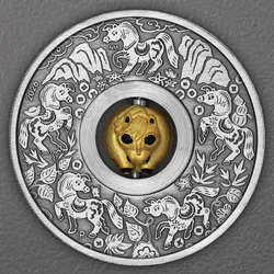 Silbermünze 1oz "Pferd" 2026 (AF) Rotating Charm – Year of the Horse (Tuvalu)