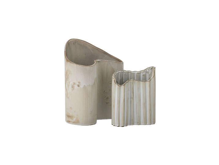 Vase Lot de 2 en Grès Marron Henaj